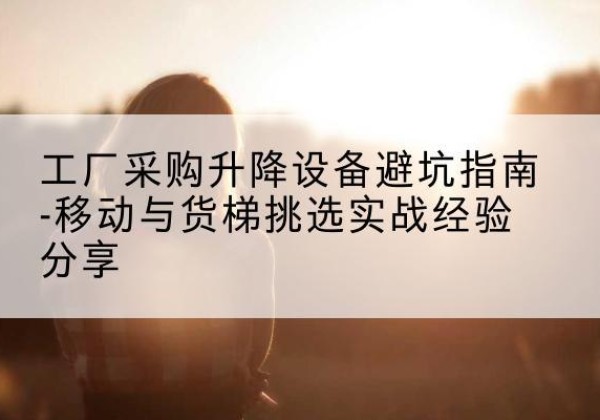 合作移动式升降机怎么选-工厂采购升降设备避坑指南-移动与货梯挑选实战经验分享